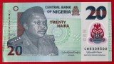 Nigeria 20 Naira 2022 polimer margine indoita **