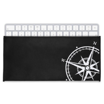 Husa pentru tastatura marime L, Kwmobile, Negru/Alb, Plastic, 49501.04 foto