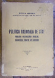 POLITICA NATIONALA DE STAT . PROBLEMA NATIONALIZARII ORASELOR , MINORITATILE ETNICE SI ALTE CHESTIUNI de VICTOR IAMANDI (1935)