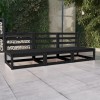 VidaXL Canapea de grădină cu 3 locuri, negru, lemn de pin masiv 3075303