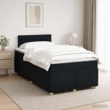 Cumpara ieftin Pat boxspring cu saltea Negru 120 x 200 cm Tesatura