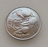 Indonezia - 25 Rupiah 1992 aunc/unc - L5