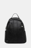 Answear.LAB ghiozdan de piele culoarea negru, mic, neted