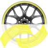 Set 16 inele din autocolant pentru jante culoare Galben Lucios FAVLine Selection, Oem
