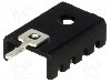 Radiator presat, aluminiu, 19.05mm x 13.21mm, negru, STONECOLD - D01PA