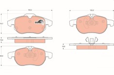 TRW GDB1613 COTEC set placute frana,frana disc