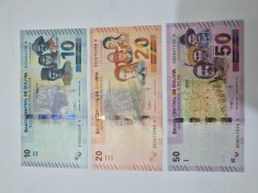 bancnote bolivia set 2018-2019 - 10, 20, 50 b