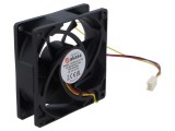Ventilator axial DC 12V 80x80x25mm Akasa 5 bucăți 3000 rpm 3 pini EBR