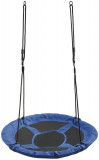 Leagăn Strend Pro, pentru copii, rotund, cerc de leagăn, albastru, 100 cm, max 150 kg, cuib de barză