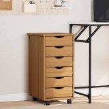 vidaXL Dulap rulant cu sertare &bdquo;MOSS&rdquo;, maro miere, lemn masiv de pin 355888