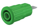 Soclu banană verde 4mm 24A 1kV