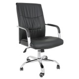 SCAUN MILANO - IMITATIE PIELE NEAGRA
