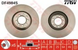 Disc frana IVECO DAILY V caroserie inchisa/combi (2011 - 2014) TRW DF4984S