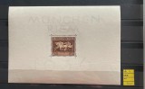 Bloc filatelic Germania &ndash; &bdquo;Das Braune Band von Deutschland&rdquo;, Deutsches Reich, 42 Pf, călăreți, M&uuml;nchen-Riem-A1000