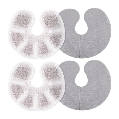 Set 2 Tampoane cu gel pentru sani Navaris calde sau reci, Reutilizabile, Gri, 52153.02.22 foto