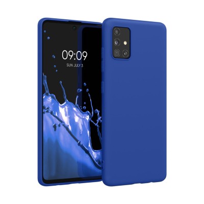 Husa Kwmobile pentru Samsung Galaxy A51, Albastru, Silicon, KWM000010YZ044C foto