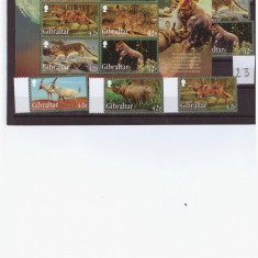 23-GIBRALTAR-Animale din Africa-Colita si Serie de 6 timbre nestampilate MNH