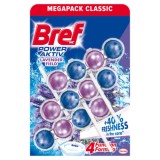 Odorizant WC Bref Power Aktiv Lavender, 3 Buc/Set, Cantitate 50 g, Parfum Lavanda, Odorizant Toaleta, Odorizant Anticalcar pentru WC, Odorizant pentru