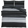 Set cu husa de pilota, negru si alb, 200x220 cm, bumbac