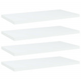 vidaXL Plăci Bibliotecă Albe 40x20x1.5cm, Set 4 Bucăți, PAL, Rafturi Mobilă Living, &Icirc;nlocuire Raft, Stocare Suplimentară