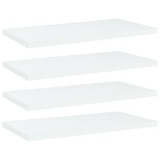 vidaXL Plăci bibliotecă, 4 buc., alb, 40 x 20 x 1,5 cm, PAL