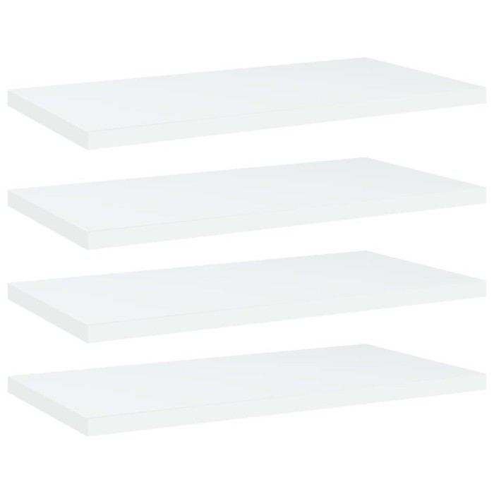 vidaXL Plăci bibliotecă, 4 buc., alb, 40 x 20 x 1,5 cm, PAL 805138