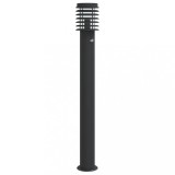 Cumpara ieftin Lampa exterioara de podea cu senzor, negru, 110 cm, otel inox