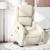 VidaXL Fotoliu rabatabil cu ridicare, crem, catifea 3204309