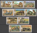 Rwanda 1972 - Fauna, animale, Parcul National Akagera, serie neuzata