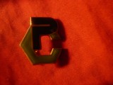 Insigna Initiale CP , metal emailat , h=2,4cm