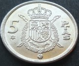 Cumpara ieftin Moneda 5 PESETAS - SPANIA, anul 1980 (model 1975) * cod 1705 B = UNC, Europa