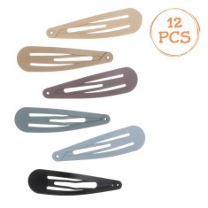 Set Clame Metalice Păr Femei, 12 Bucăți, Multicolor, 6 cm