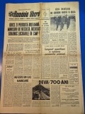 ziarul romania libera 22 octombrie 1969 - orasul deva la 700 de ani