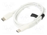 Cablu USB 2.0 USB C VENTION 1m alb nichelat