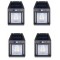 Set 4x Lampa solara LED de perete cu senzor de miscare, 3 moduri de iluminare, BZRSH, lumina calda