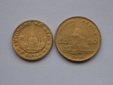 Lot 2 monede-25,50 satang-Thailanda, Asia