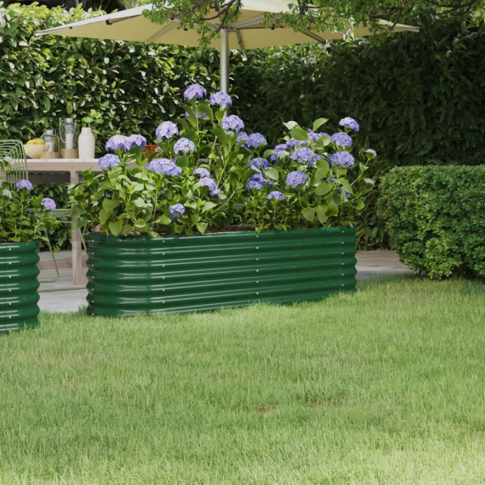 vidaXL Strat &icirc;nălțat grădină 152x40x36 cm oțel vopsit electrostatic