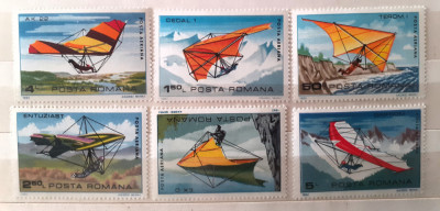 Romania 1982 Lp 1057 Deltaplanorism, serie 6v. mnh foto