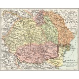 Harta Romania, Edward Stanford Ltd. London, 1926, 50x70cm, repro