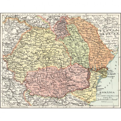 Harta Romania, Edward Stanford Ltd. London, 1926, 50x70cm, repro foto