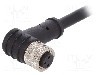 Conector M8, 3 pini, clasa etanseitate IP67, BULGIN - PXPPVC08RAF03ACL010PVC