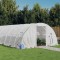 vidaXL Seră cu cadru din oțel, alb, 72 m&sup2;, 18x4x2 m