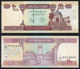 AFGANISTAN █ bancnota █ 20 Afghanis █ 1381 2002 █ P-68a █ UNC