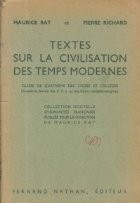 Textes Sur La Civilisation Des Temps Modernes - Classe De Quatrieme Des Lycees Et Colleges foto