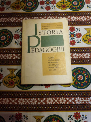 Istoria Pedagogiei Manual St. Barsanescua foto