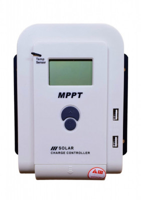 Regulator solar MPPT REAL 20A 12V/24V controler panou solar voltaje pana la 75 v foto