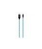 Cablu date incarcare micro USB 1m 2.1A Well flux de lumina albastra