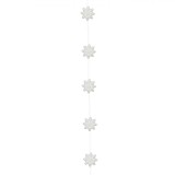 Decorațiune Suspendabilă Crăciun, Ghirlandă Fulgi, Glitter Holografic, 85cm, Alb, Spumă, Oem
