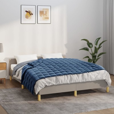 vidaXL Pătură anti-stres, albastru, 122x183 cm, 5 kg, material textil foto