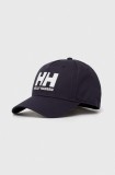 Helly Hansen șapcă de baseball din bumbac HH Ball Cap 67434 001 culoarea bleumarin, cu imprimeu 67434